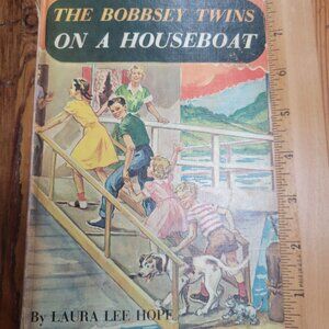 The Bobbsey Twins On A Houseboat 1955 Laura Lee Hope Grosset & Dunlap Hardcover